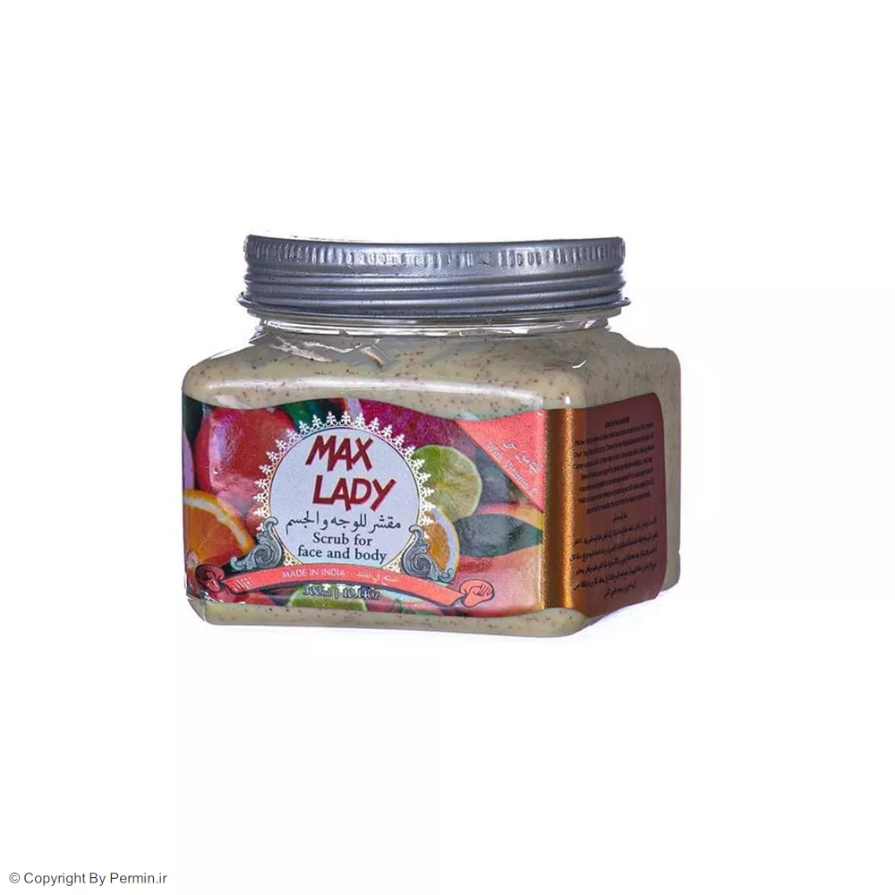 اسکراب-شنی-صورت-و-بدن-ویتامین-C-مکس-لیدی-حجم-300-میلی-لیتر