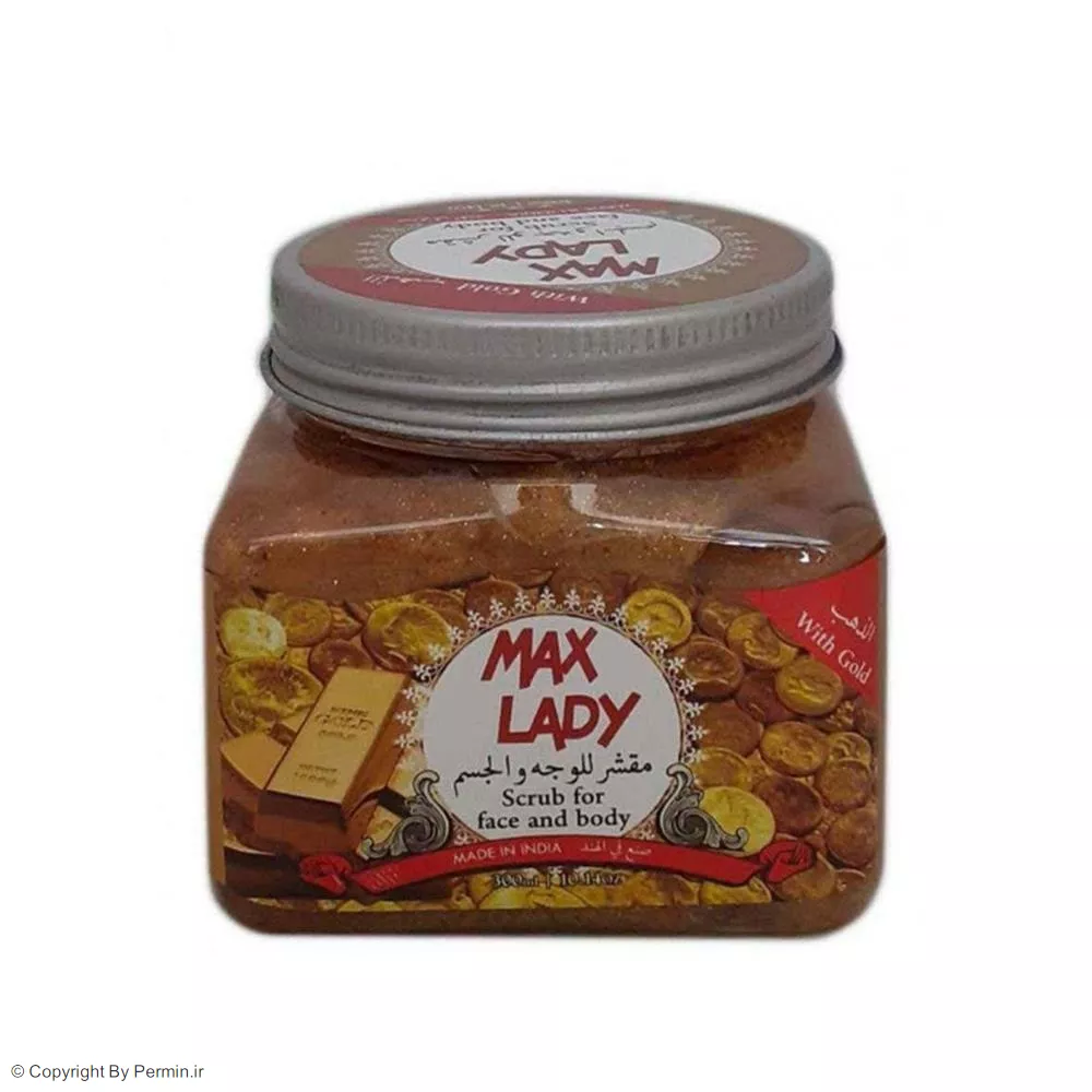 اسکراب شنی طلای مکس لیدی حجم 300 میلی لیتر