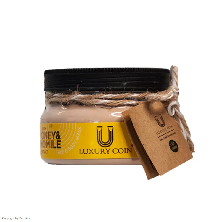 ماسک اسکراب صورت و بدن عسل و بابونه لاکچری کوین 300 گرمی