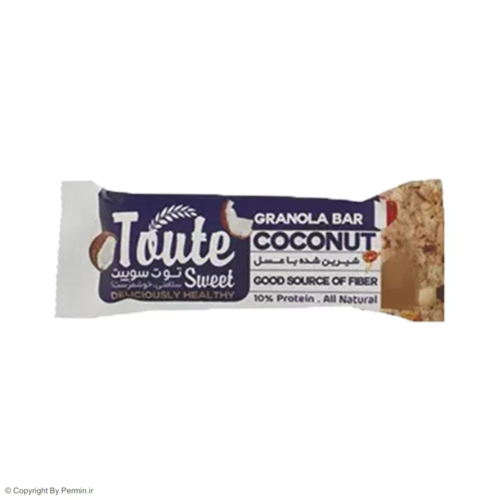 گرانولا بار با جو پرک با نارگیل توت سوییت