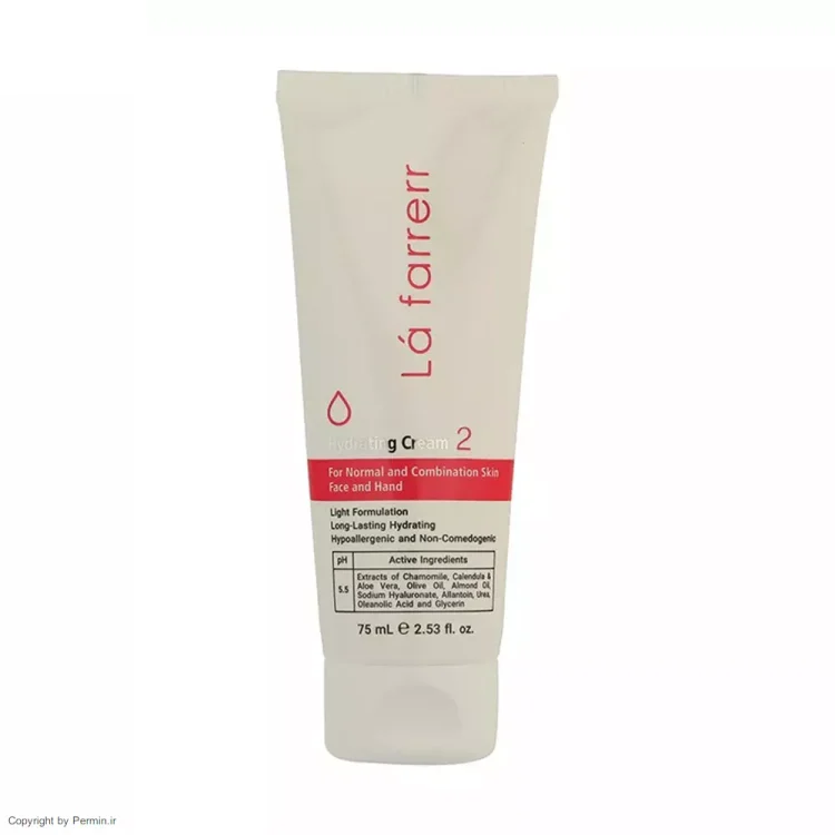 کرم مرطوب کننده و آبرسان لافارر شماره 3 مناسب پوست خشک حجم 75 میلی لیتر