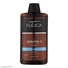 شامپو تقویت‌کننده مو فری سولفات Keratin E فولیکا حجم 400 میلی‌لیتر