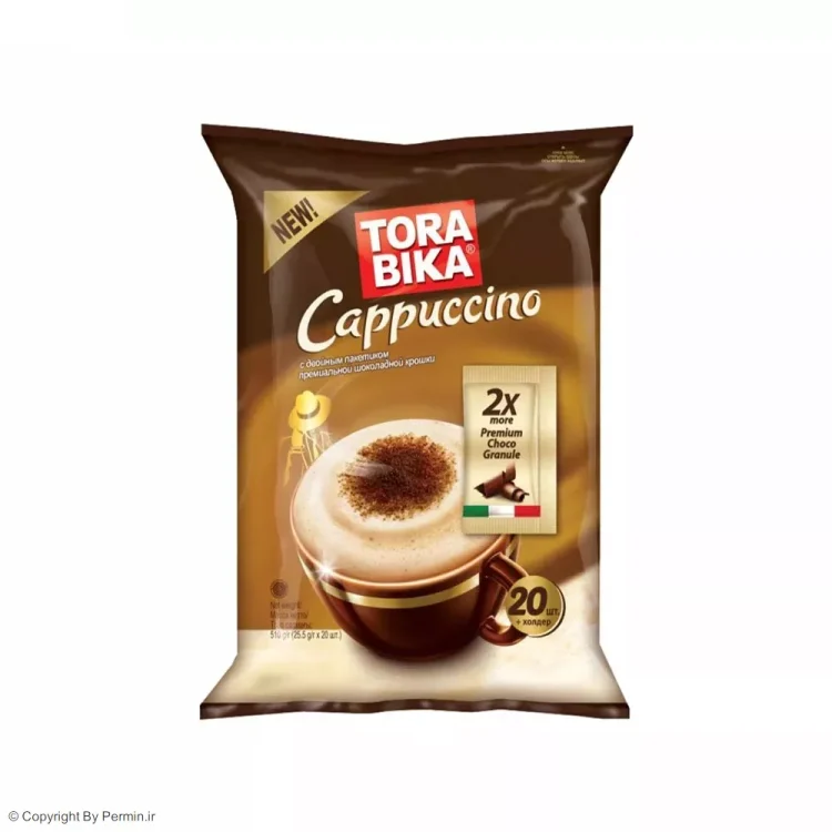 کاپوچینو شکلاتی تورابیکا – 20 ساشه 25 گرمی