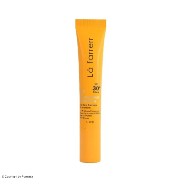 کرم ضد آفتاب دور چشم بی رنگ 30 SPF مینرال لافارر حجم 15 میلی‌لیتر