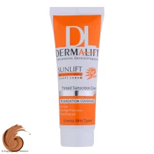 کرم ضد آفتاب رنگی SPF50 درمالیفت شماره 04 مناسب پوست چرب حجم 40 میلی‌لیتر