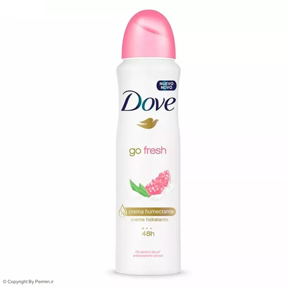 اسپری ضد تعریق زنانه داو مدل Go Fresh رایحه انار حجم 250 میلی لیتر