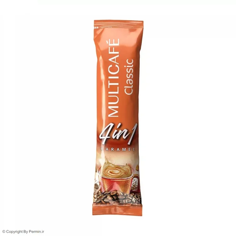 ساشه کافی میکس 1×4 کاراملی مولتی کافه – 18 گرم