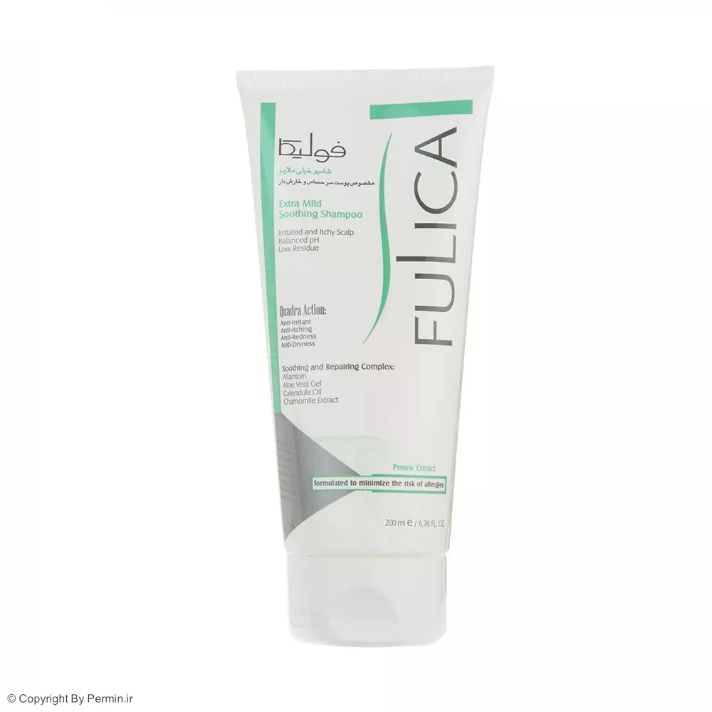 شامپو خیلی ملایم فولیکا مخصوص پوست سر حساس و خارش دار حجم 200 میلی‌لیتر