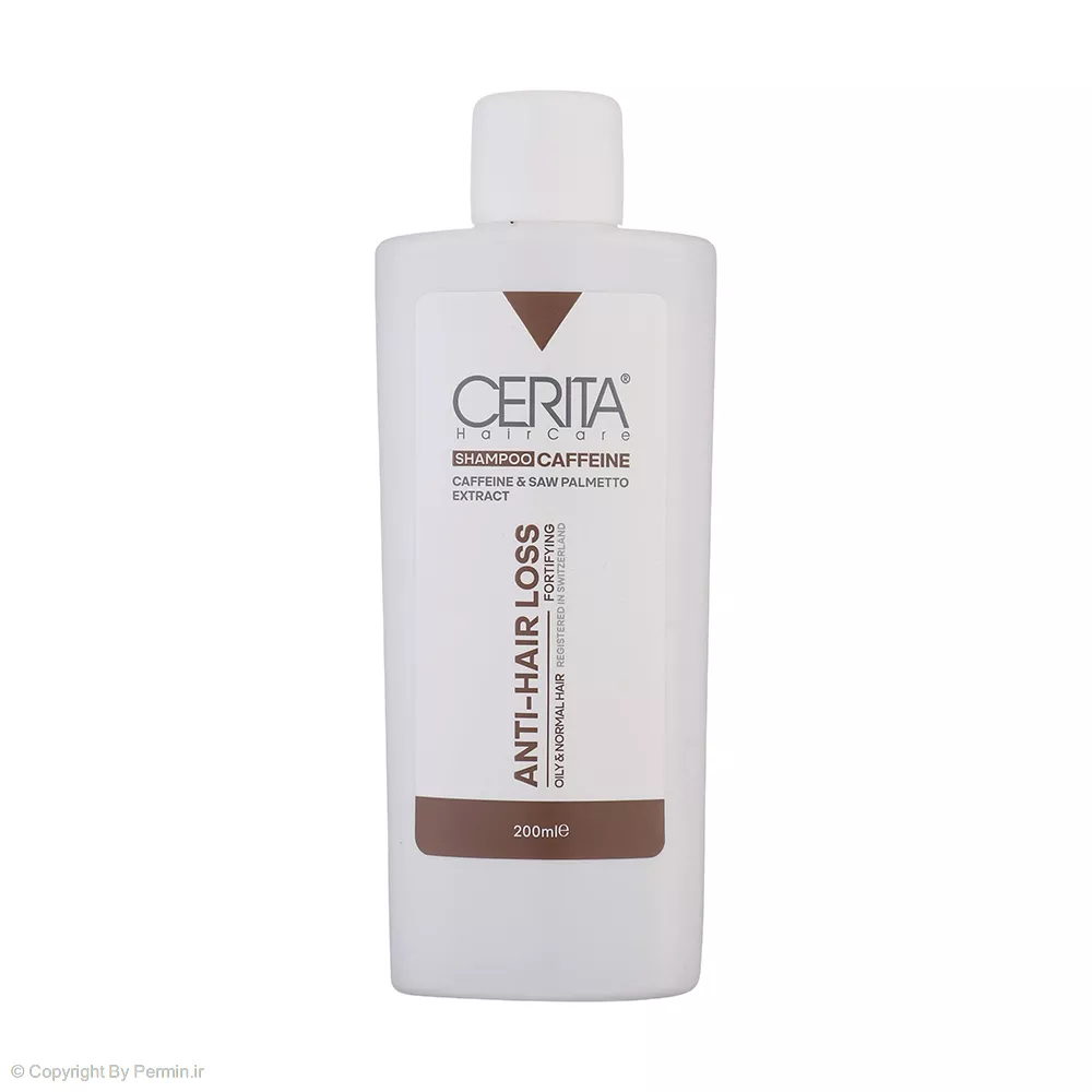شامپو ضد ریزش مو سریتا مدل کافئین مناسب موهای چرب حجم 200 میلی لیتر