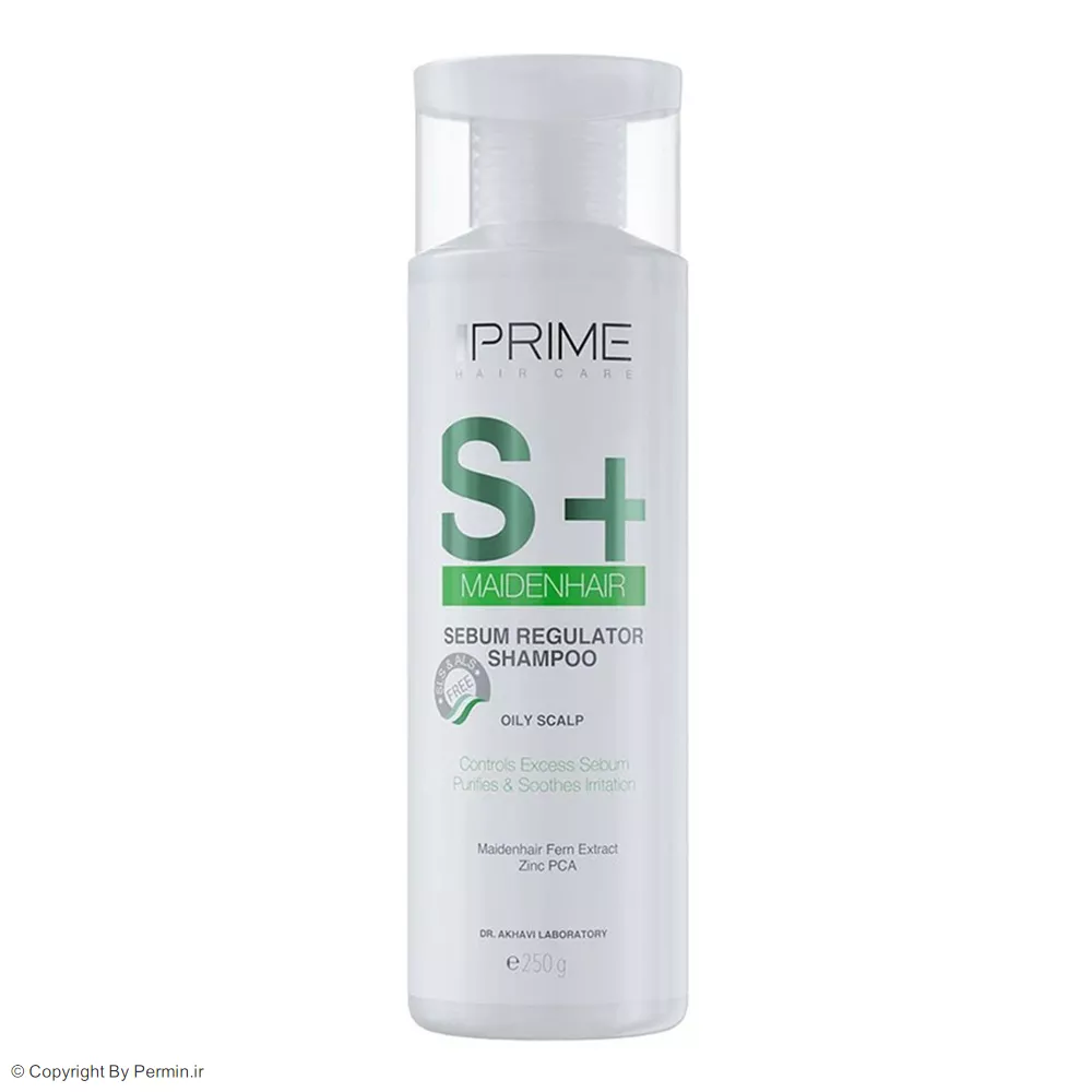 شامپو مو پرایم مدل کنترل کننده چربی مناسب موهای چرب حجم 250 میلی‌لیتر