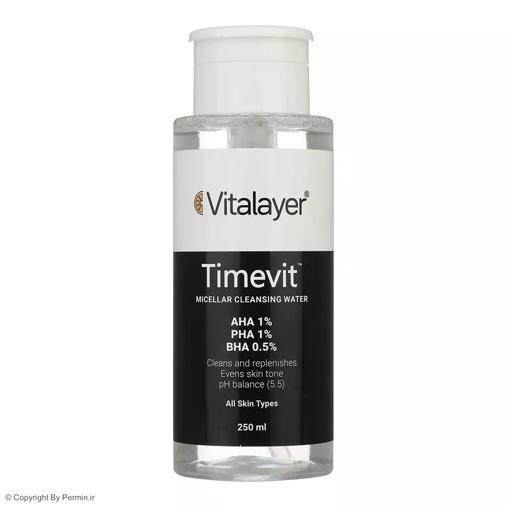 محلول پاک کننده آرایش تایم ویت ویتالیر حجم 250 میلی لیتر
