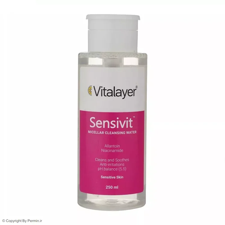 محلول پاک‌ کننده آرایش سنسی ویت ویتالیر مناسب پوست حساس حجم 250 میلی‌لیتر