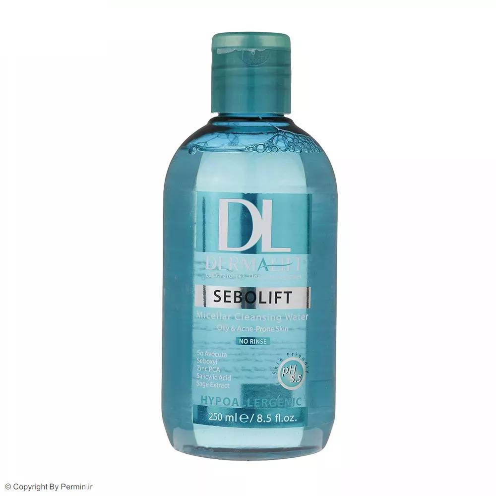 میسلار واتر پوست چرب درمالیفت مدل SEBOLIFT حجم 250 میلی‌لیتر