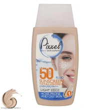 کرم ضد آفتاب رنگی پوست‌ چرب پیکسل SPF50 مدل LIGHT BEIGE حجم 50 میلی‌لیتر