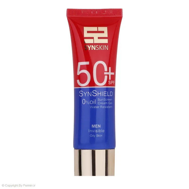 ژل ضد آفتاب مردانه +SPF50 ساین اسکین مدل Synshield مناسب پوست چرب حجم 50 میلی‌لیتر