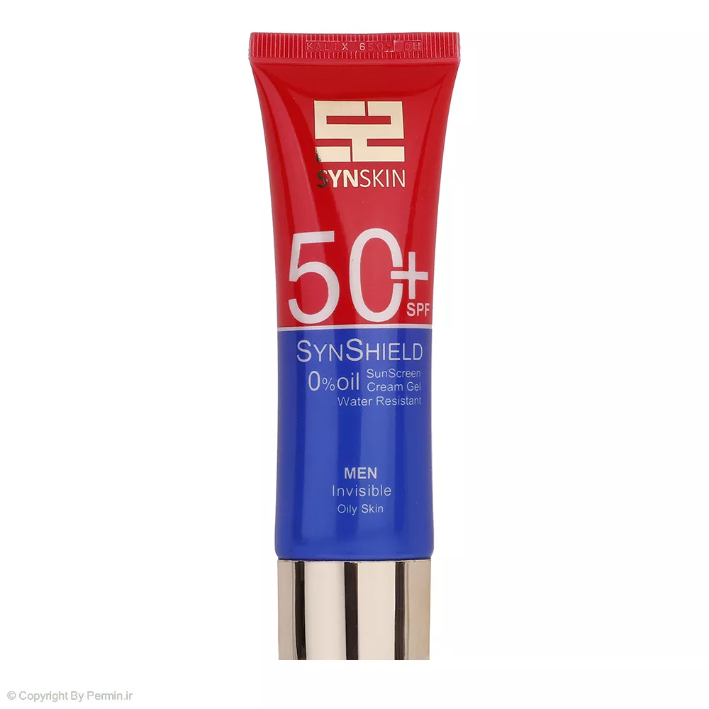 ژل ضد آفتاب مردانه +SPF50 ساین اسکین مدل Synshield مناسب پوست چرب حجم 50 میلی‌لیتر