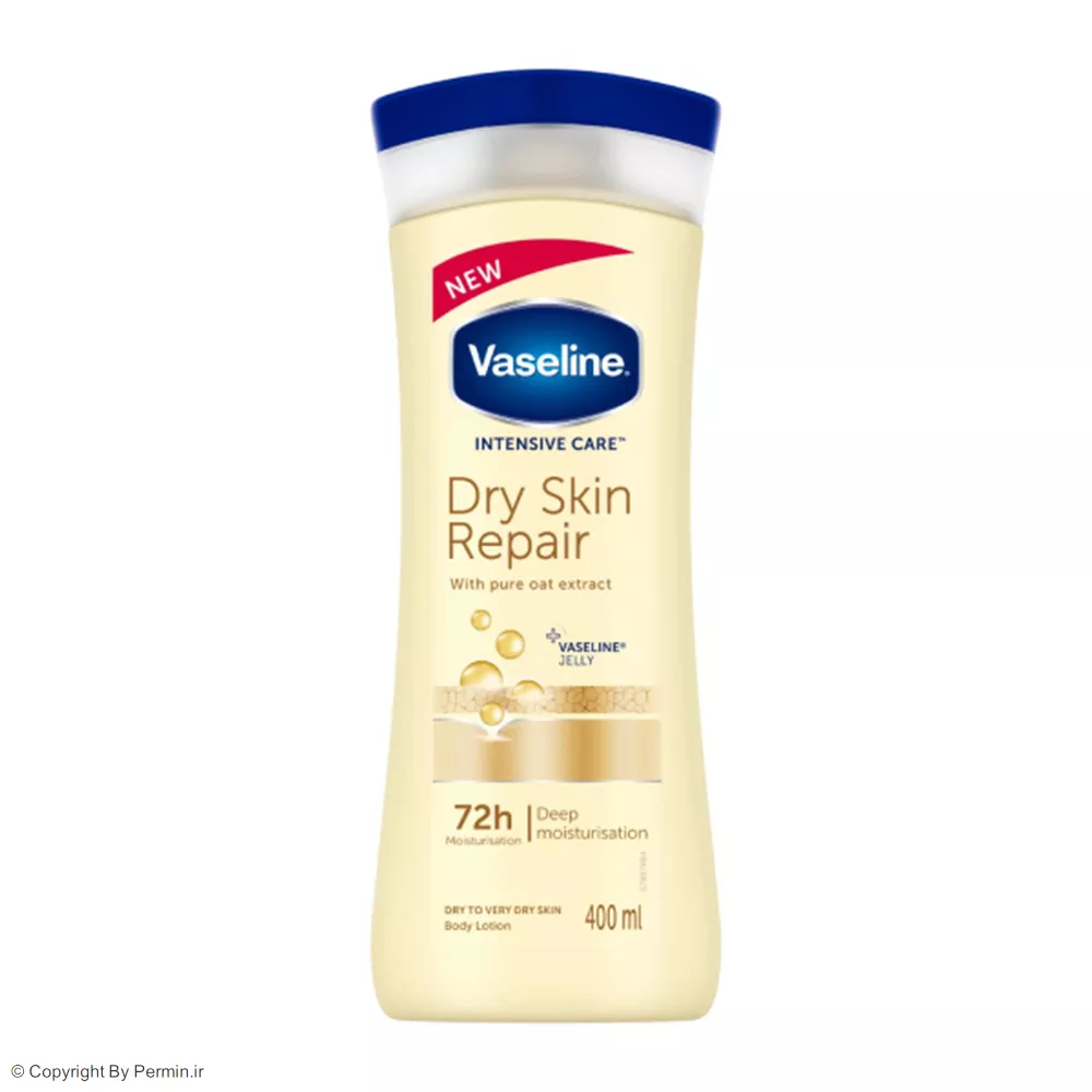 لوسیون بدن وازلین مدل Dry Skin Repair حجم 400 میلی لیتر