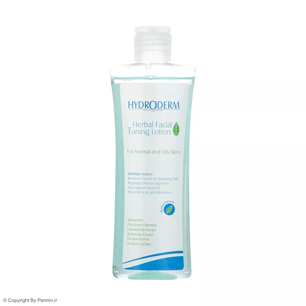 تونیک پاک کننده صورت هیدرودرم حاوی عصاره‌های گیاهی مناسب پوست معمولی و چرب حجم 200 میلی‌لیتر