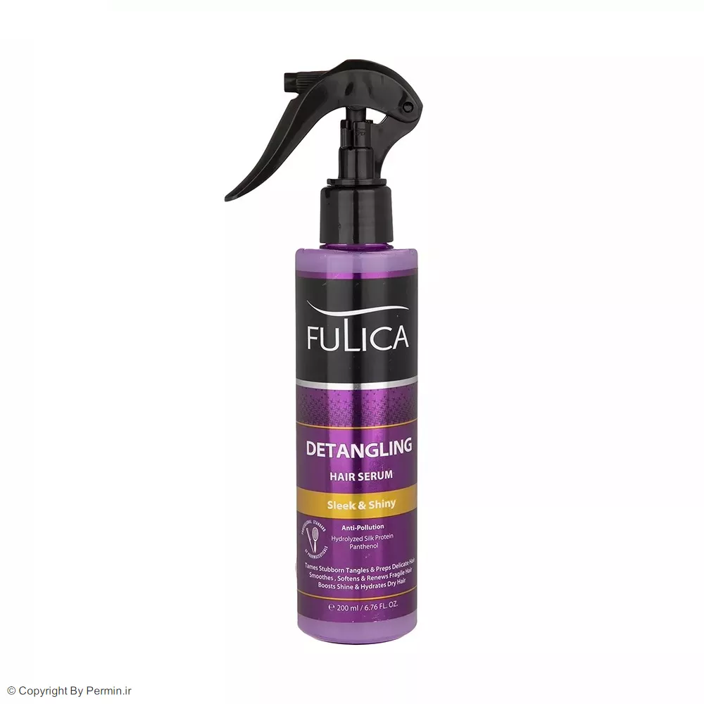 سرم براق کننده مو و باز کننده گره مو فولیکا مدل Detanglin حجم 200 میلی لیتر