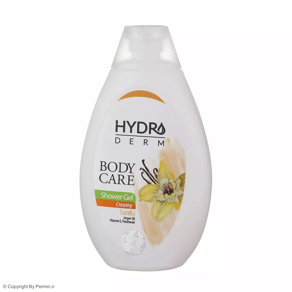 شامپو بدن کرمی هیدرودرم مدل Vanilla مناسب انواع پوست حجم 500 میلی لیتر