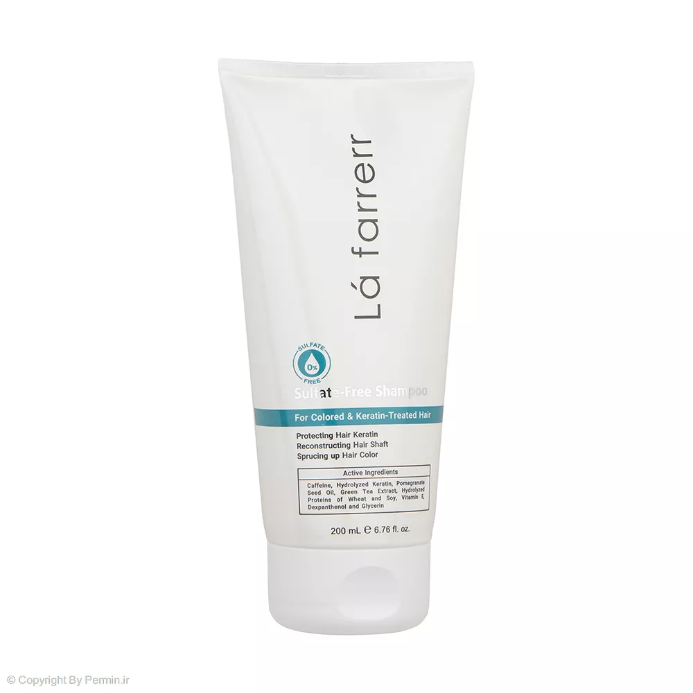 شامپو بدون سولفات لافارر مناسب مو کراتینه و رنگ شده حجم 200 میلی‌لیتر