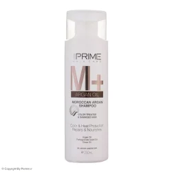 شامپو تقویت کننده و مغذی پرایم مدل M+ Argan Oil حجم 250 میلی لیتر