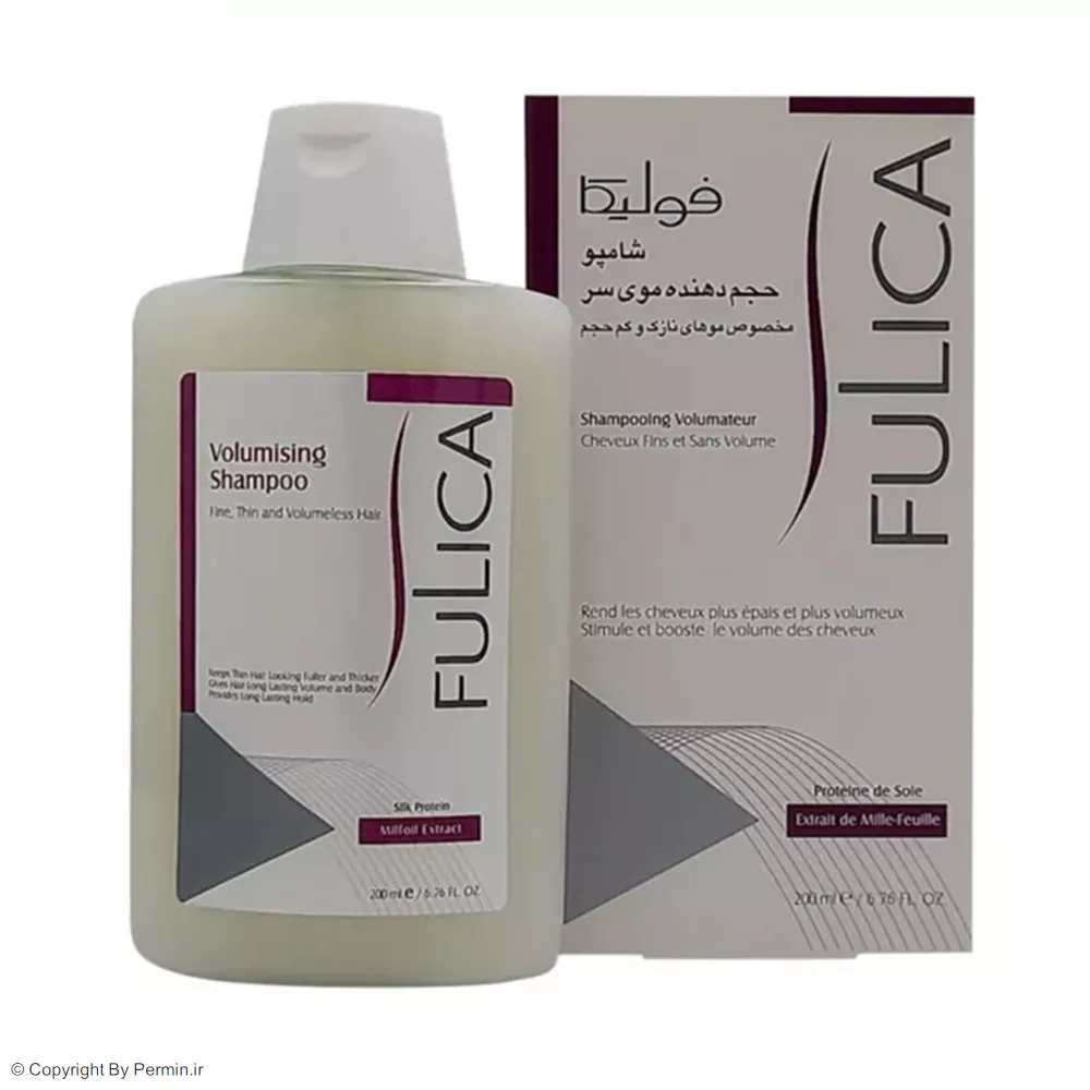 شامپو حجم دهنده فولیکا مناسب موهای نازک وکم حجم 200 میلی‌لیتر
