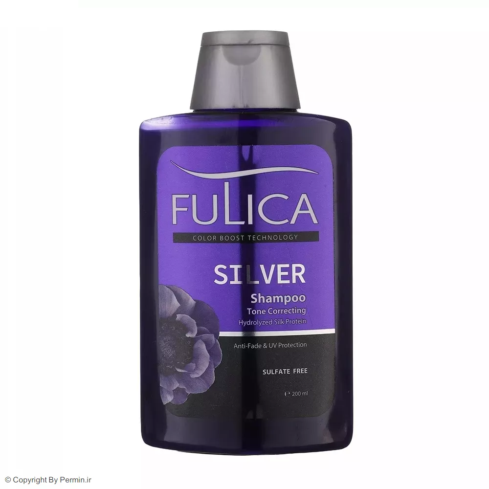 شامپو ضد زردی مو فولیکا مدل SILVER حجم 200 میلی‌لیتر