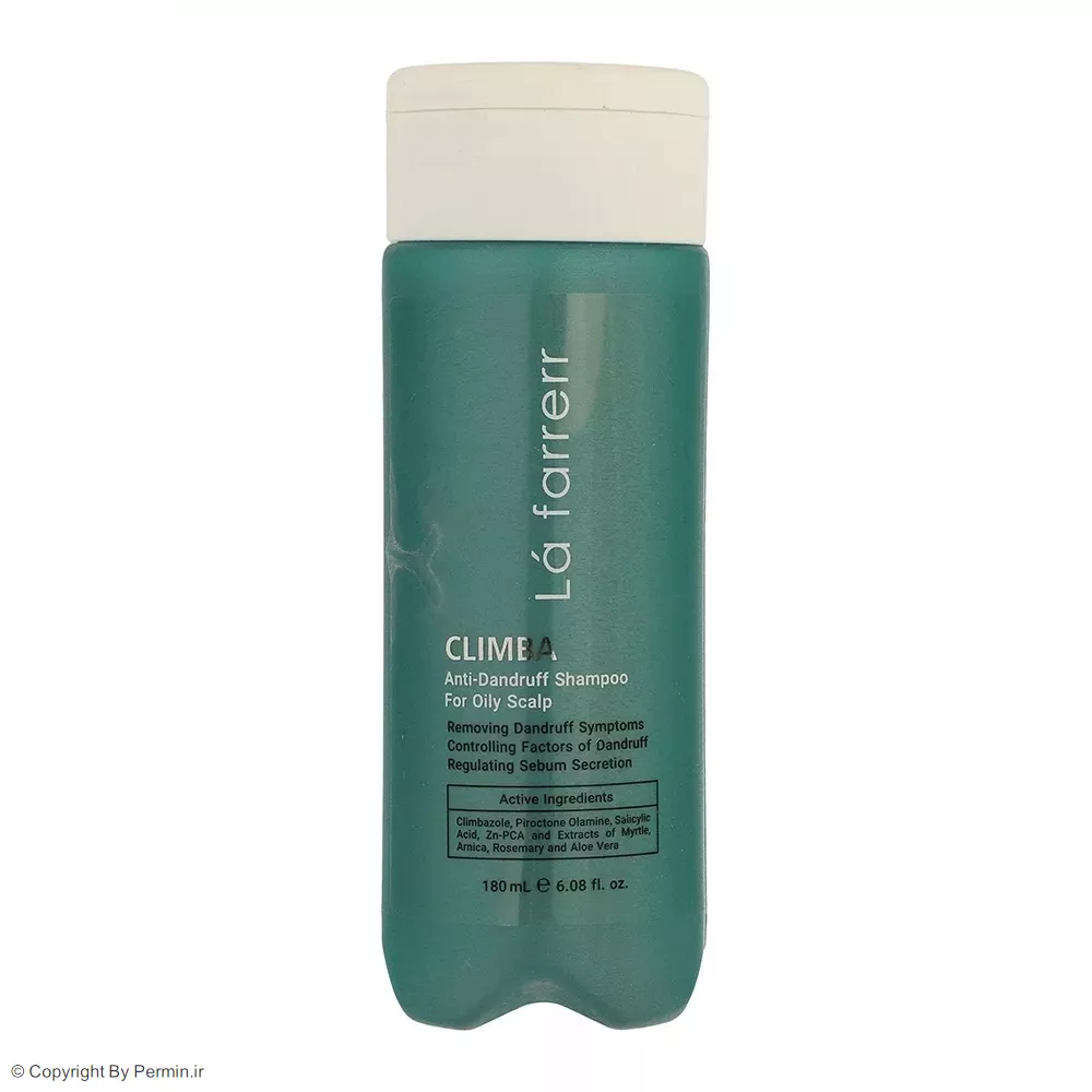 شامپو ضد شوره لافارر مدل CLIMBA مخصوص موهای چرب حجم 180 میلی‌لیتر
