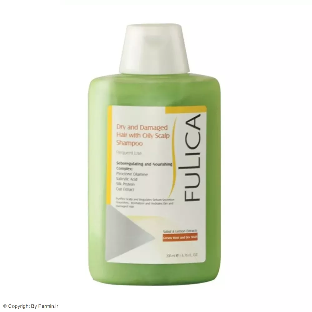 شامپو فولیکا مناسب پوست سر چرب و مو آسیب دیده حجم ۲۰۰میلی لیتر