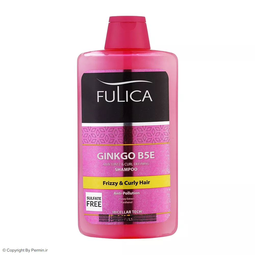 شامپو فولیکا مدل GINKGO B5E مخصوص موهای شکننده و مجعد حجم 400 میلی‌لیتر