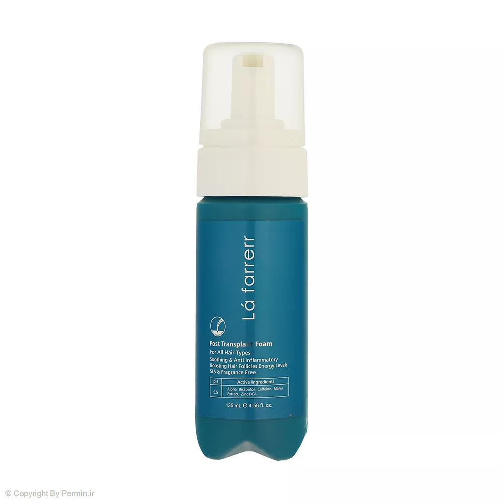 فوم پس از کاشت مو لافارر مدل Transplant حجم 135 میلی لیتر