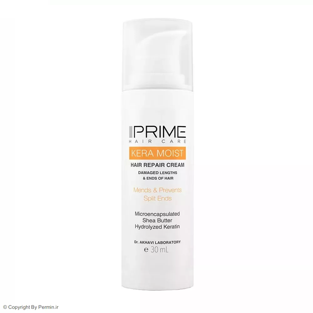 لوسیون ترمیم کننده مو پرایم مدل Kera Moist حجم 30 میلی لیتر