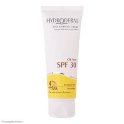 لوسیون ضدآفتاب فاقد چربی هیدرودرم SPF30 مناسب پوست چرب و آکنه دار حجم 75 میلی‌لیتر