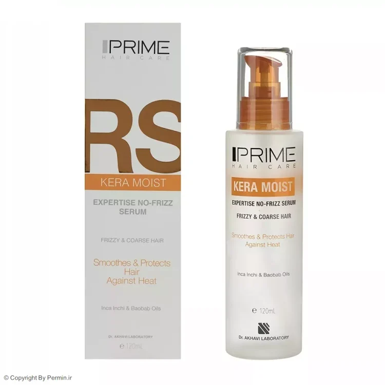 لوسیون نرم کننده مو پرایم مدل Kera Moist مناسب مو خشک و آسیب دیده حجم 120 میلی لیتر
