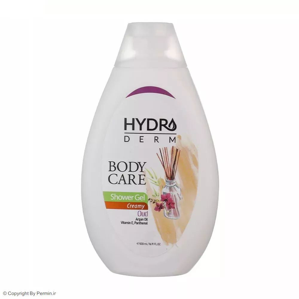 ژل شستشو بدن هیدرودرم مدل Oud مناسب انواع پوست حجم 500 میلی لیتر