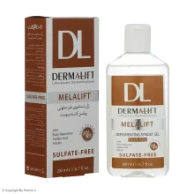 ژل شستشو روشن کننده پوست درمالیفت مدل ملالیفت حجم 200 میلی لیتر