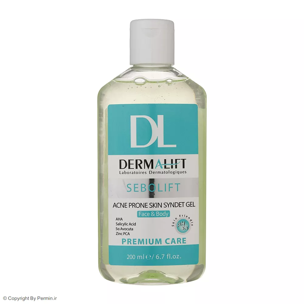 ژل شستشو صورت و بدن درمالیفت مدل سبولیفت مناسب پوست چرب و جوشدار حجم 200 میلی لیتر