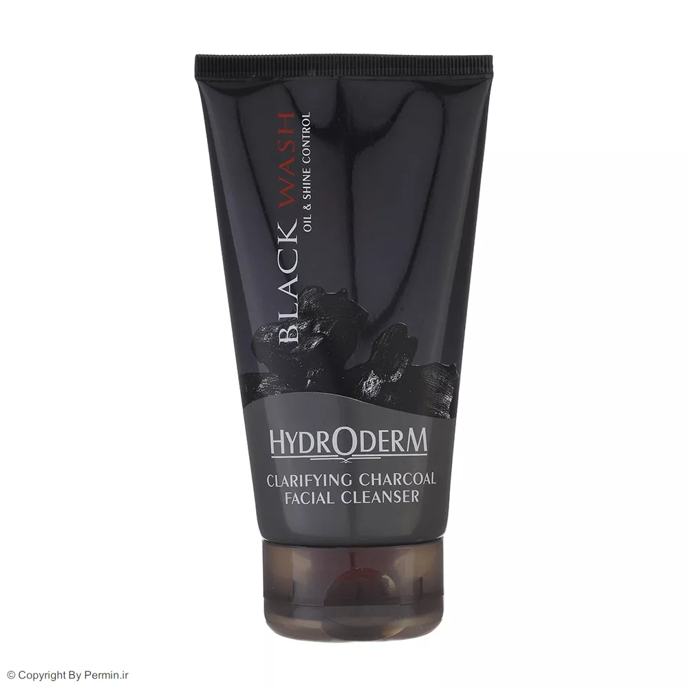 ژل شستشوی صورت زغالی هیدرودرم مناسب پوست چرب حجم 150 میلی لیتر