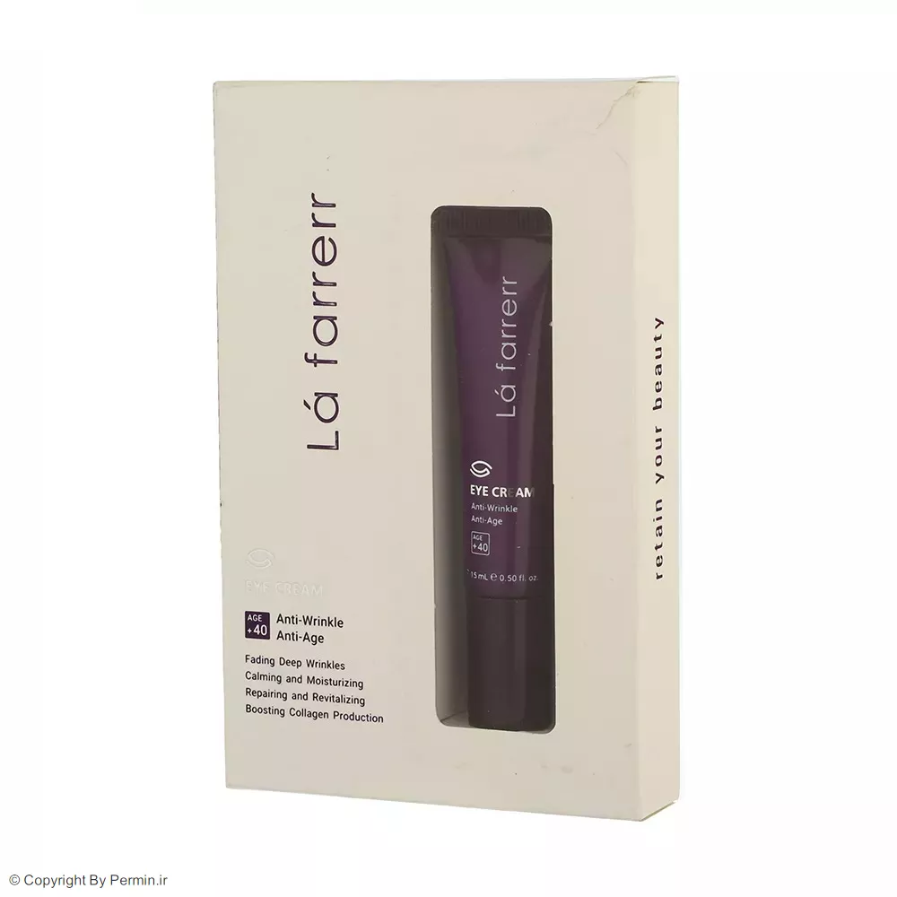 کرم دور چشم ضد چروک لافارر مناسب افراد بالای 40 سال حجم 15 میلی لیتر.