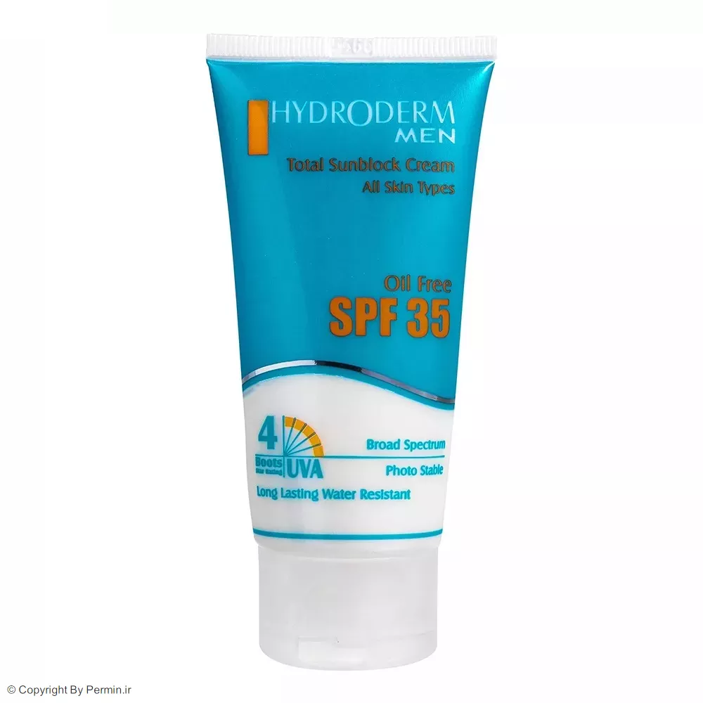 کرم ضد آفتاب آقایان هیدرودرم SPF35 حجم ۵۰ میلی لیتر