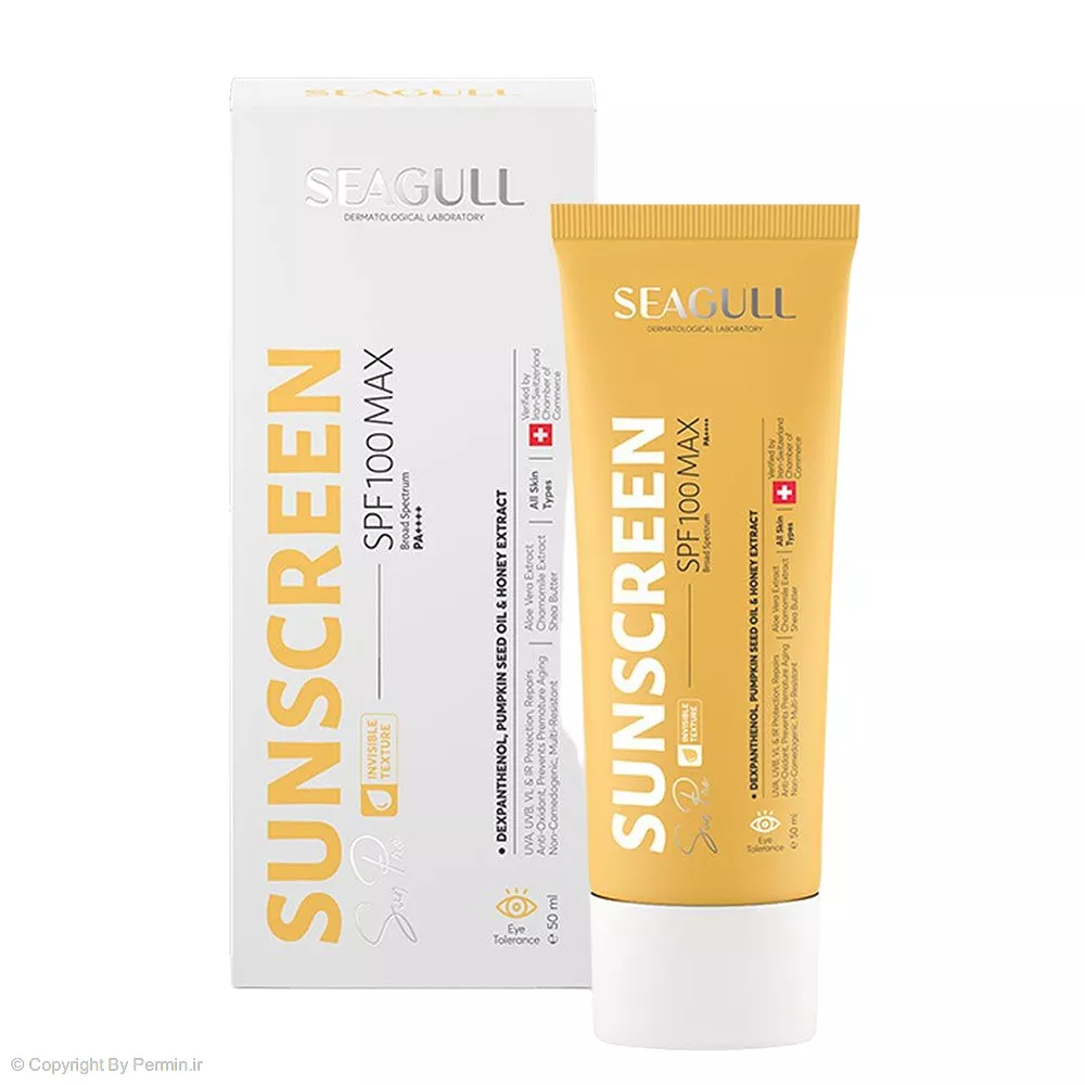 کرم ضد آفتاب بی رنگ سی گل SPF100 مناسب انواع پوست‌ حجم 50 میلی‌لیتر