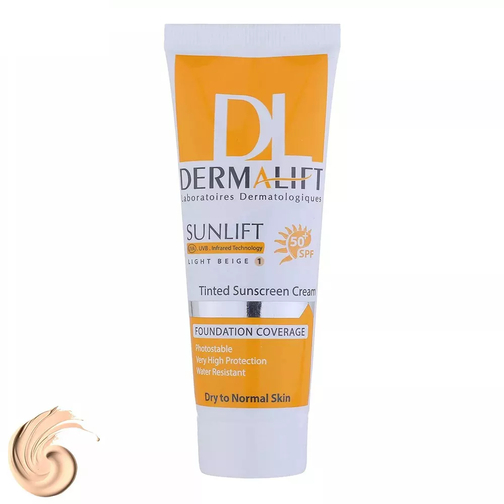 کرم ضد آفتاب بی‌رنگ درمالیفت Sunlift SPF50 مناسب پوست‌ خشک حجم 40 میلی‌لیتر 1