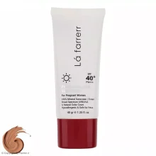 کرم ضد آفتاب رنگی لافارر SPF40 مناسب دوران بارداری بانوان حجم 40 میلی‌لیتر