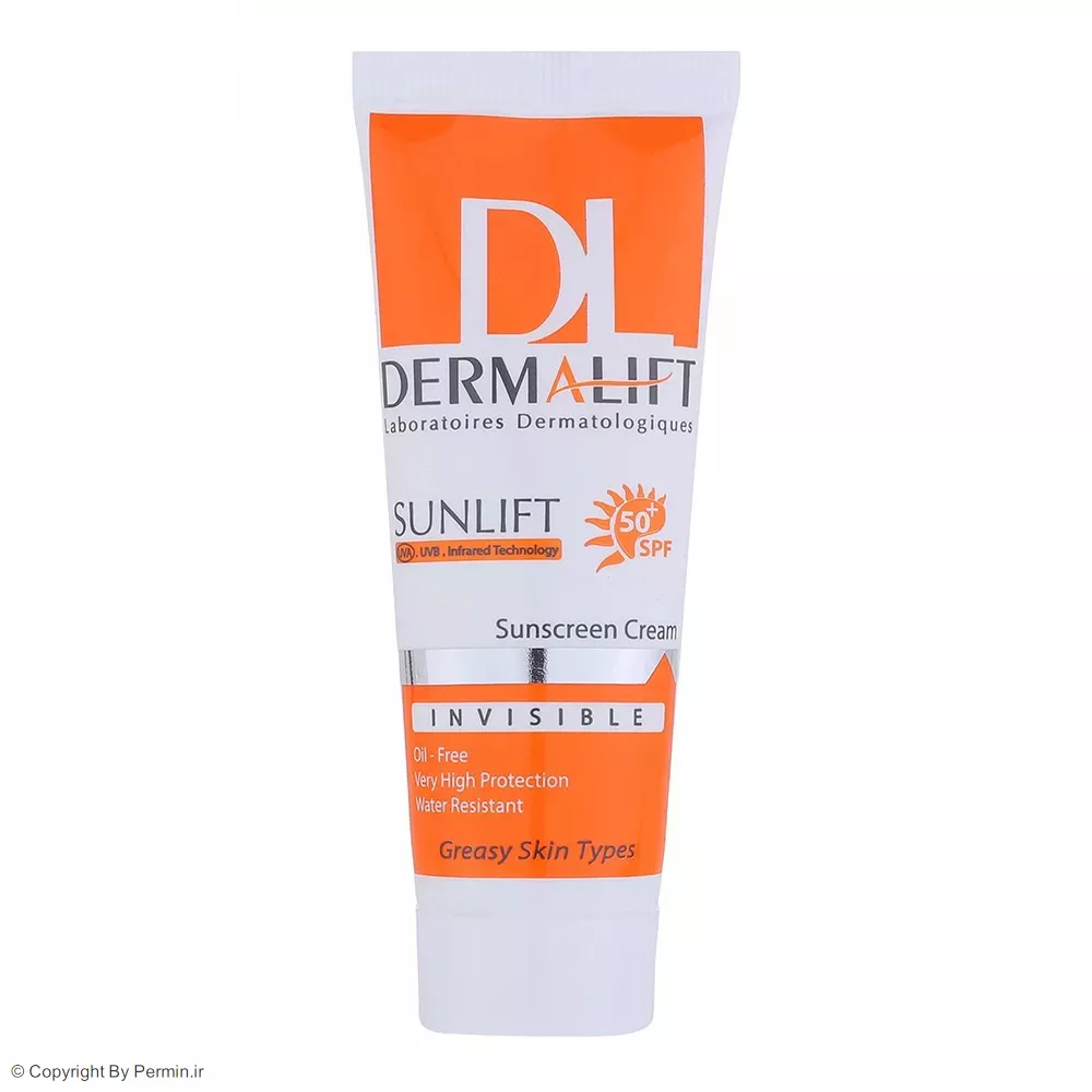 کرم ضدآفتاب رنگی درمالیفت Sunlift SPF50 شماره 1 مناسب پوست چرب حجم 40 میلی‌لیتر