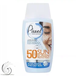 کرم ضد آفتاب بی‌رنگ پوست‌ چرب پیکسل SPF50 مدل Oily Acne-Prone Skin حجم 50 میلی‌لیتر