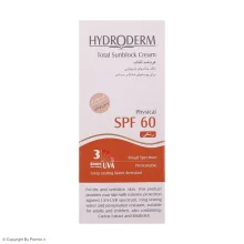 کرم ضدآفتاب رنگی هیدرودرم SPF60 مدل Phisical Tinted ‌مناسب پوست‌ خشک حجم 50 میلی‌لیتر