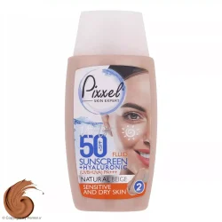 کرم ضد آفتاب رنگی پوست خشک پیکسل SPF50 مدل Natural BEIGE حجم 50 میلی‌لیتر