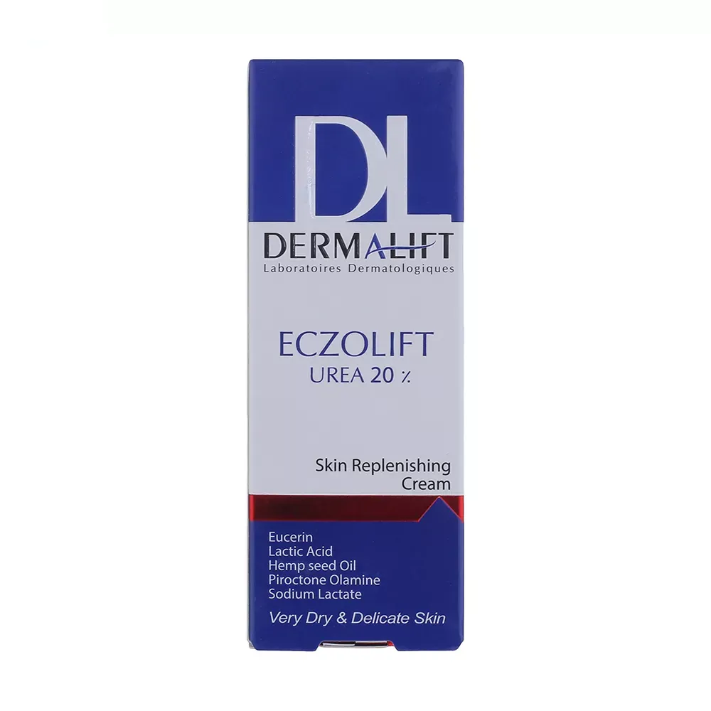 کرم مرطوب کننده بدن درمالیفت مدل ECZOLIFT UREA 20% مناسب پوست‌ خشک