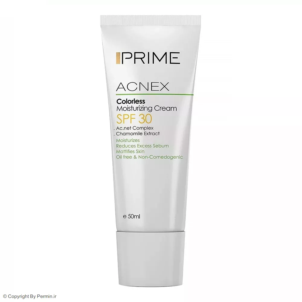 کرم مرطوب کننده بی‌رنگ پرایم SPF 30 حجم 50 میلی لیتر
